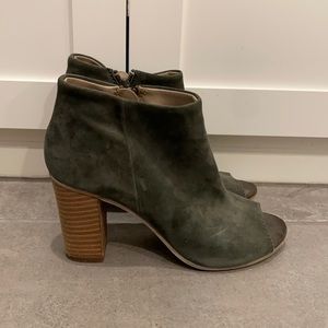 Olive Ankle Peep Toe Booties - Steve Madden